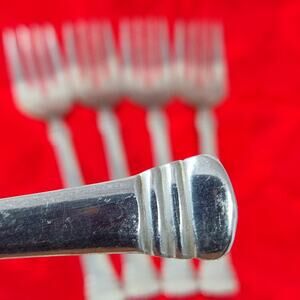 5X SF CAMBRIDGE Stainless Steel Glossy "CODIE" Salad Forks 6.5"